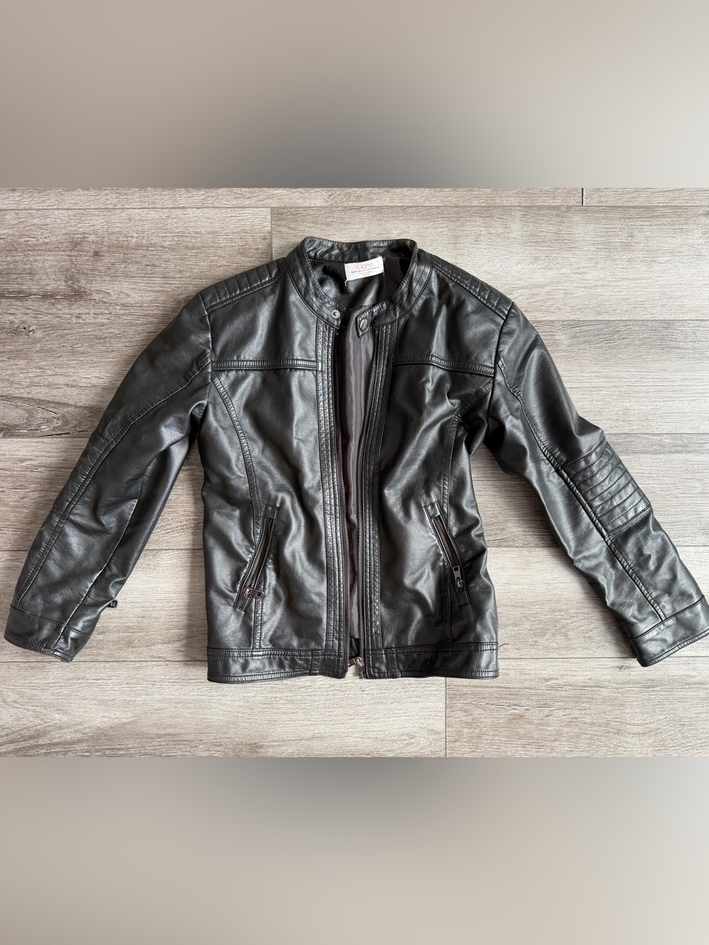 Boys LIYH leather look jacket